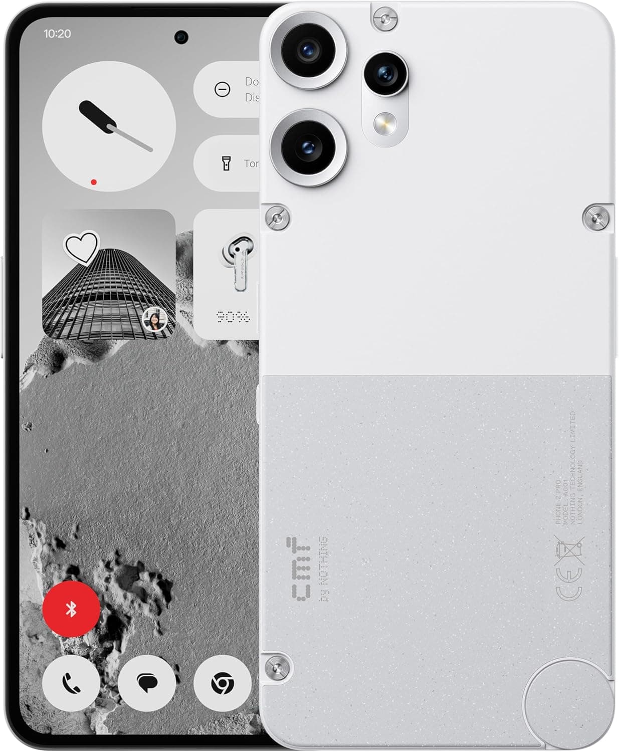CMF Phone 2 Pro 128 GB, Smartphone 5G livre com câmara de 50 MP e Zoom 20x, ecrã AMOLED FHD+ de 6,77" de 120 Hz, grande bateria de 5000 mAh de longa duração e Nothing OS 3,2 – branco