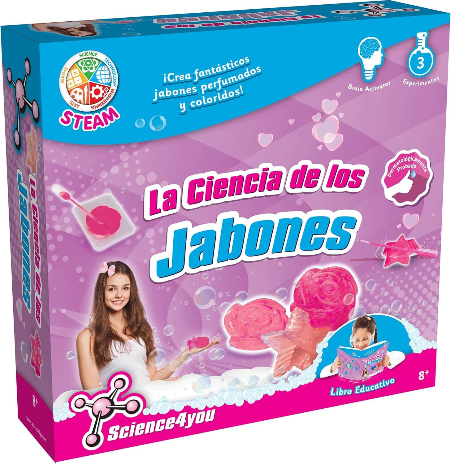 Science4you Ciência dos sabonetes para crianças 7 8 9 anos – faz os seus próprios sabonetes perfumados, brinquedo educativo e científico, presente de beleza para meninas e meninos 7 8 9 anos
