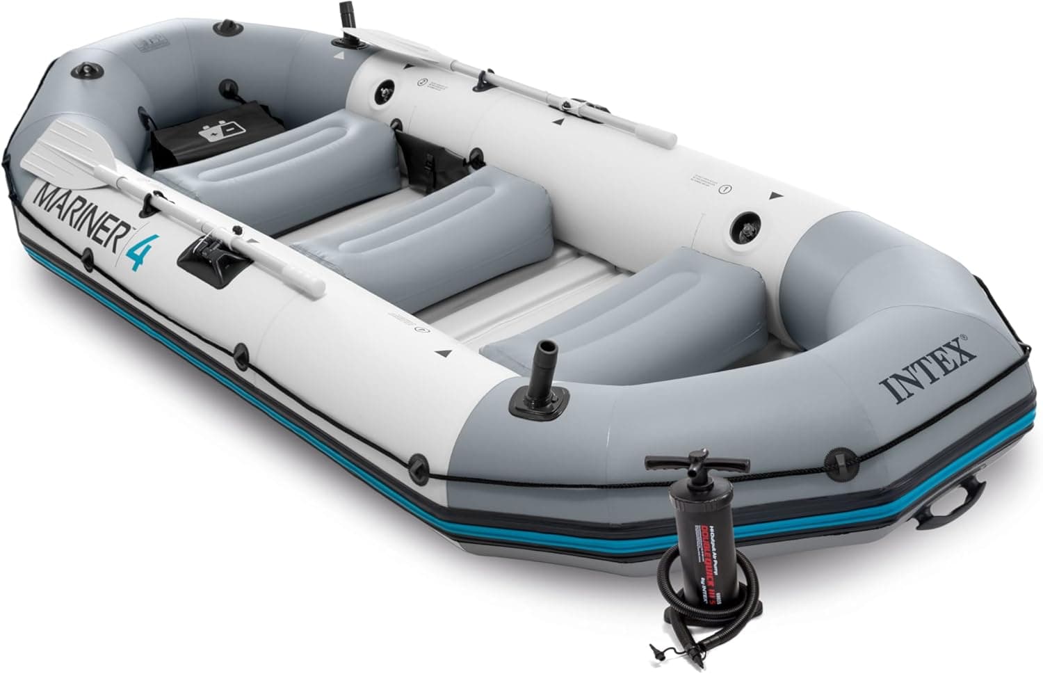 Intex Mariner | Barco insuflável com remos e bomba para 4 pessoas
