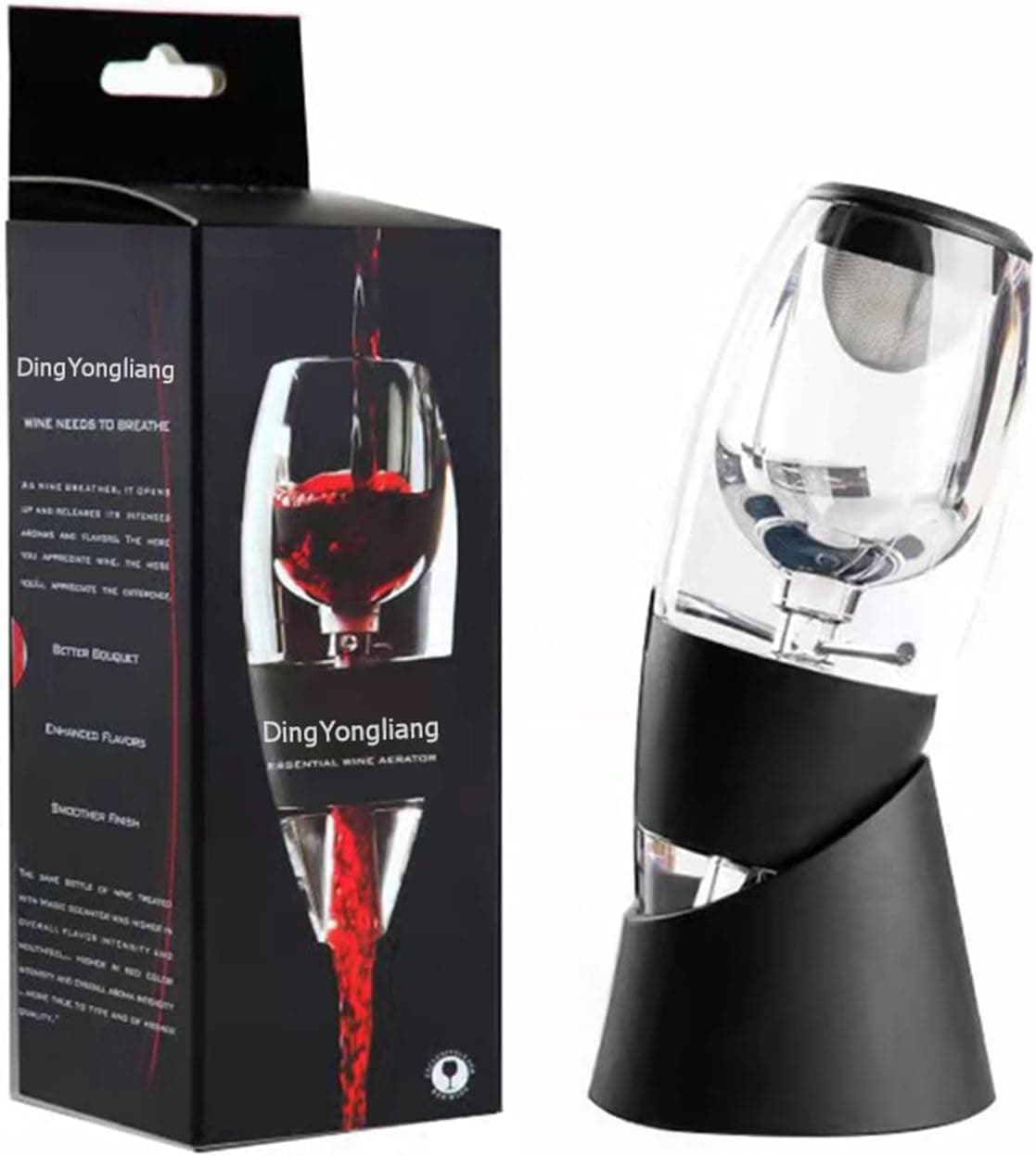 Aerador de vinho, decantador de vinho com suporte