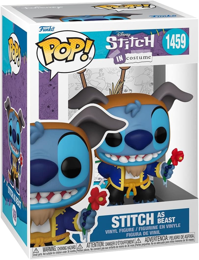 Funko Pop! Disney: Stitch Costume - Beast - Lilo and Stitch - Figura de vinil colecionável