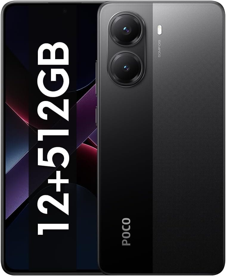 Xiaomi POCO X7 Pro Smartphone de 12 + 512 GB, ecrã CrystalRes 1,5 K 120 Hz AMOLED, MediaTek Dimensity 8400-Ultra, câmara de 50 MP, 90 W HyperCharge, carregador não incluído, preto 