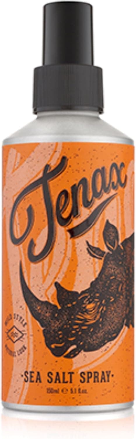 Tenax Spray de sal do mar para homem, para cabelo texturizado com acabamento semi-mate, fixação leve e duradoura, para um look natural, 150 ml