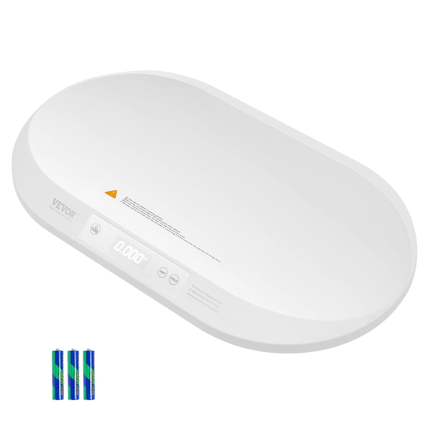 VEVOR Balança digital multifunções para bebés com fita métrica, para controlar o peso e a altura, com função de retenção e tara, 5 unidades para bebés, crianças pequenas e animais de estimação