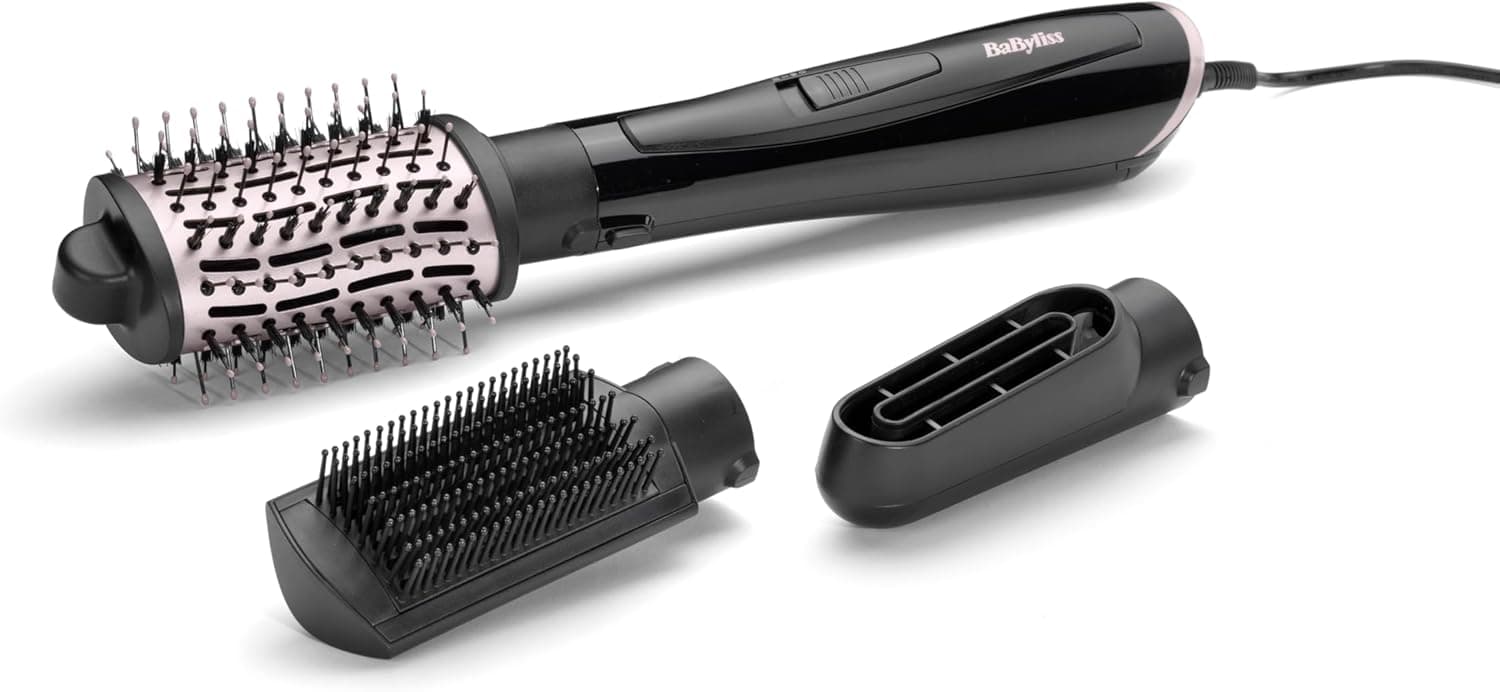 BaByliss AS128E Escova de ar Style Smooth 1000 W. Seca, alisa, adiciona volume e pente, tudo em um. Tecnologia iónica anti-frizz