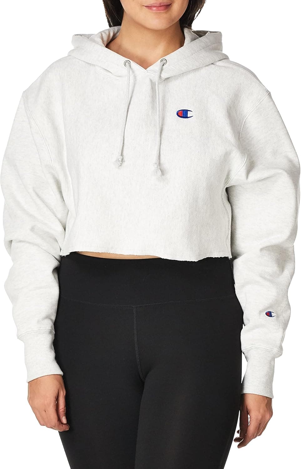 Champion Reverse Weave Cropped Cut Off Hood camisola com capuz para mulher