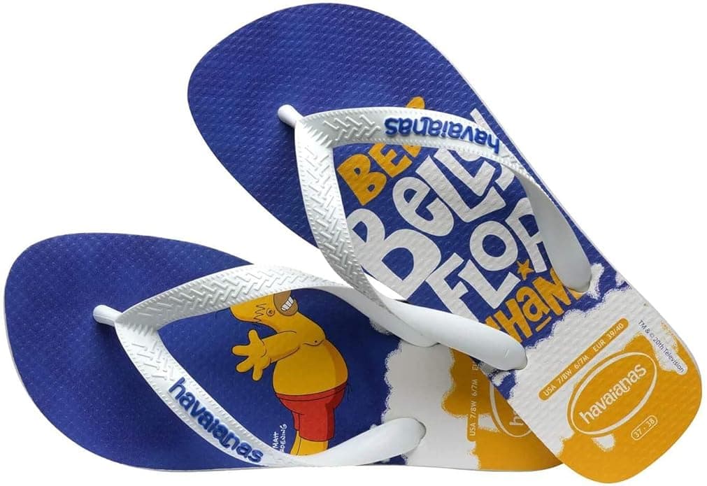 Havaianas Simpsons, chinelos unissexo para adultos