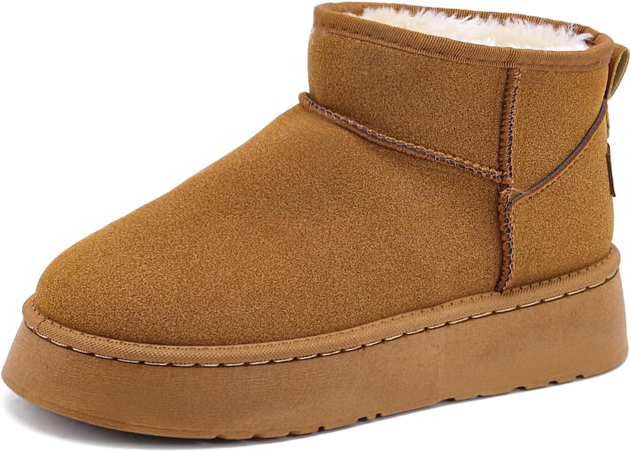 Rumkok Botas mulher inverno peluche forro botas neve impermeável 