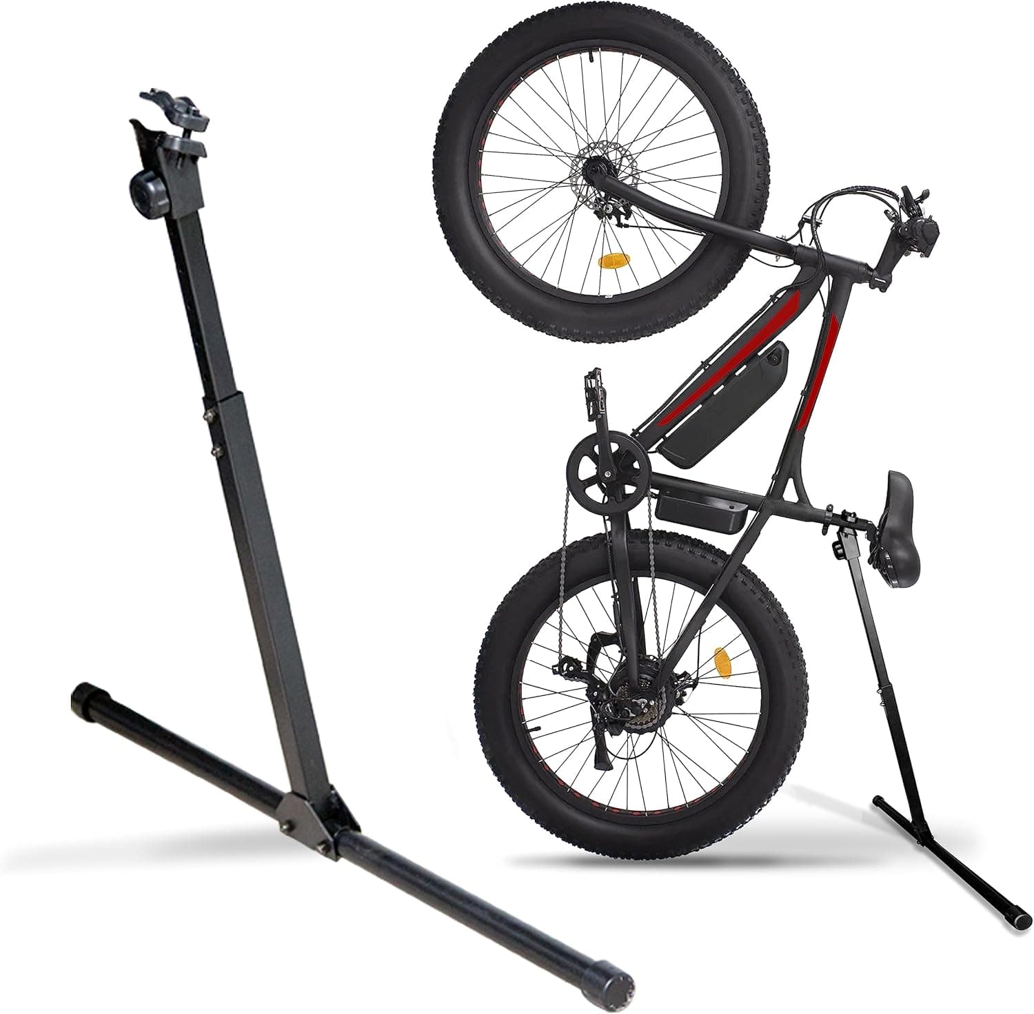 BIKE NOOK T Suporte de chão vertical original para bicicletas para armazenamento em garagem, uso interno e externo, sem necessidade de perfuração, suporte para bicicletas