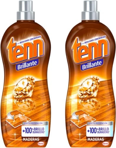 Tenn | Detergente para soalhos de madeira com limpeza profunda e renovação do brilho, secagem rápida, 1,25 L x 2