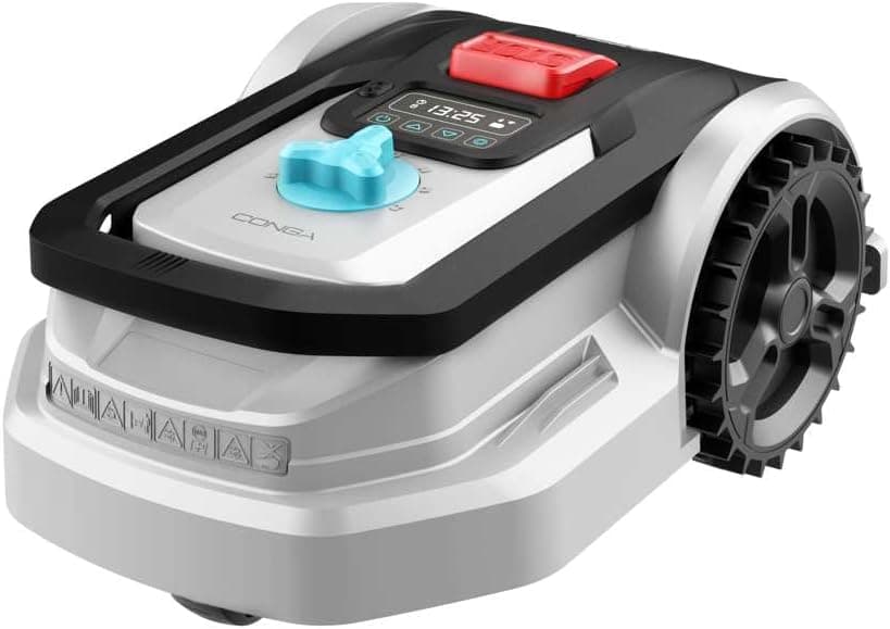 Cecotec Robot corta-relvas com App Conga Grasshopper 500. Motor digital Brushless, superfícies de 500 m2, brinco máximo de 27 %, regulador de folhas de corte, sensor detector de chuva