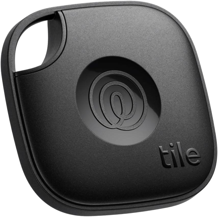 Tile by Life360 Mate (2024) - Localizador Bluetooth, localizador de chaves e localizador de objetos para chaves, malas e muito mais, localizador de telefones, embalagem de 1 (preto)