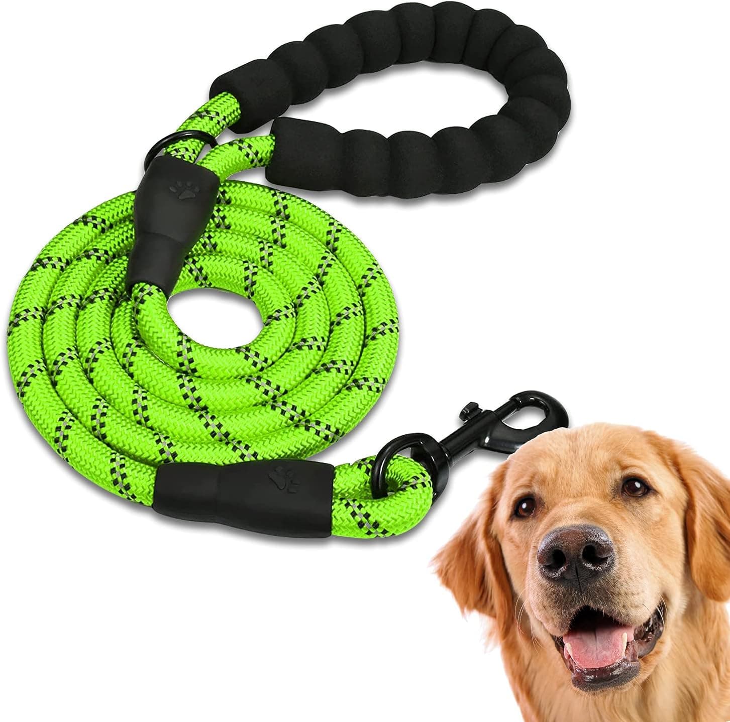 Edipets, Trela para cão, trelas para cães, para cachorro, pequenos, médios e grandes, 1,2 m, 1,5 m, 2,2 m, trela de treino para cães (220 cm, verde)