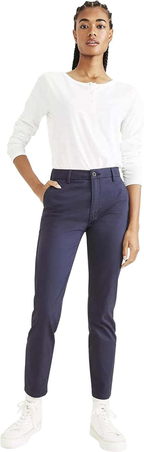 Calças Femininas Dockers Weekend Chino Skinny Fit, Altas