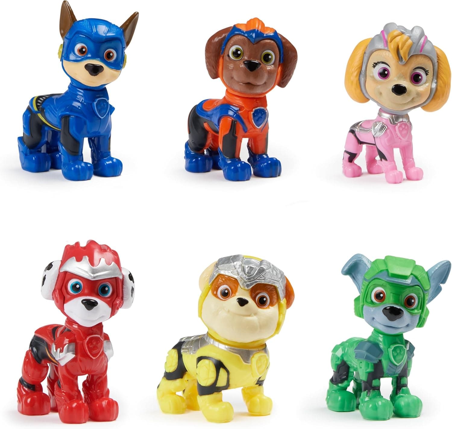 Paw Patrol Patrulha Canina - Pack figuras de padrão Canina o super filme - 6 figuras de ação colecionáveis 6067029 - jogos infantis - brinquedos crianças 3 anos +