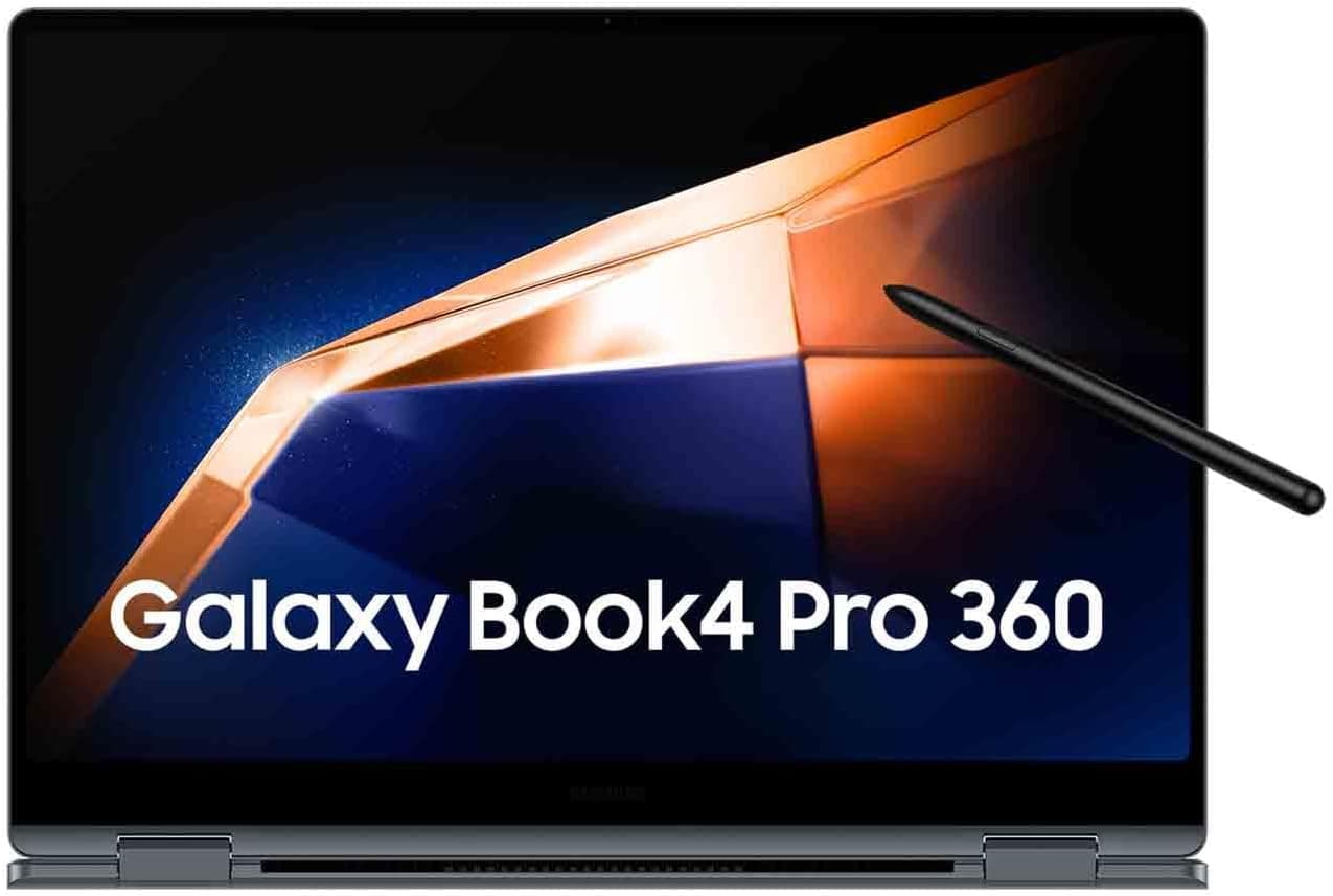 Samsung Galaxy Book4 Pro 360, Computador portátil conversível com 16", HDR, táctil e S Pen, Intel Core Ultra 5-125H, 16 GB RAM, 512 GB SSD, Intel ARC Graphics, Windows 11 Home, cinzento, teclado