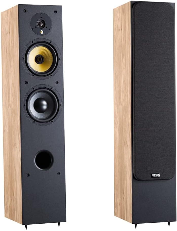 Davis Acoustics Ariane 5 Carvalho claro (Light Oak) Coluna de 3 vias / 3 altifalantes – altifalante vendido por unidade