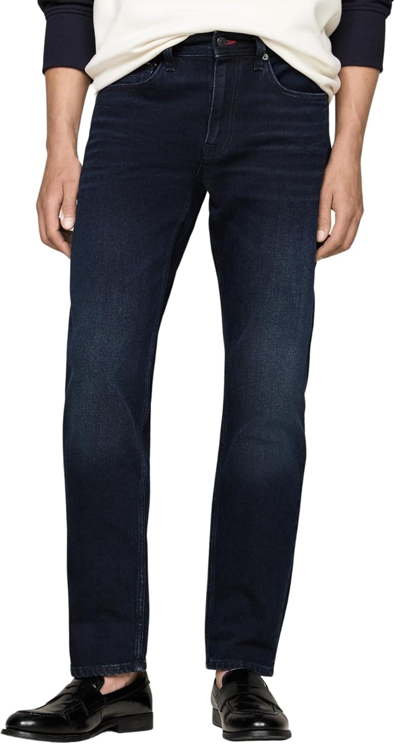 Tommy Hilfiger Calças de ganga para homem regular Fit Straight Leg
