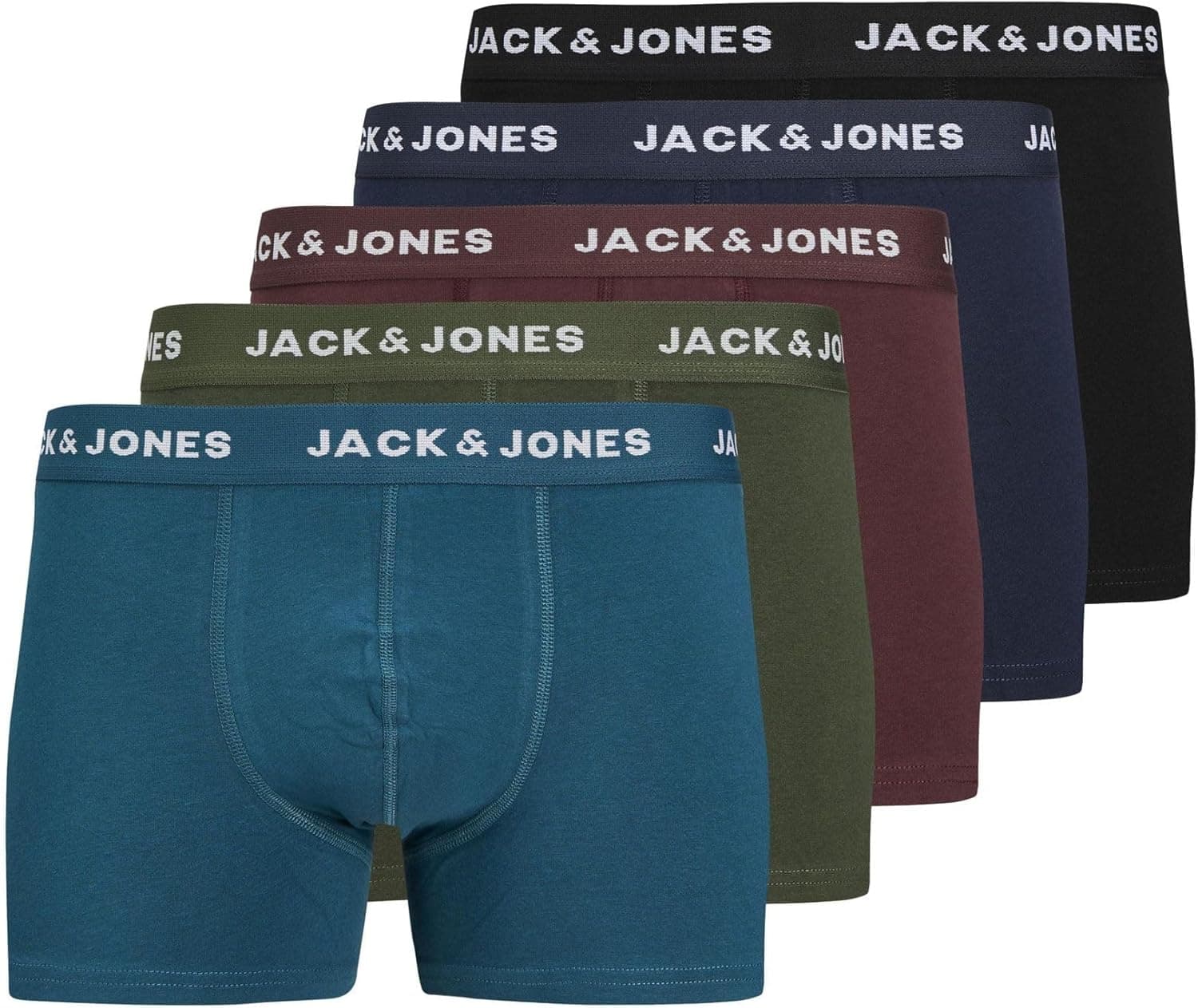 JACK & JONES Boxer para homem, pack de 5