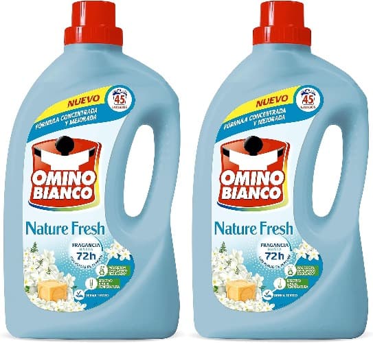 Omino Bianco Nature Fresh | Detergente líquido para roupa 45 doses 1800 ml