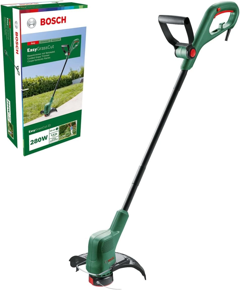 Bosch Home and Garden corta-rolhas elétrico EasyGrassCut 23 (280 W, diâmetro de corte de 23 cm, embalagem em caixa)