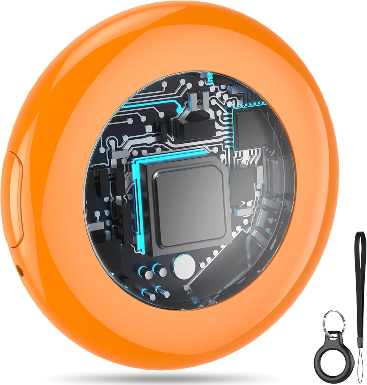 Air Tag Smart Tracker, localizador de objetos funciona com Find My App (apenas iOS), rastreador Bluetooth e localizador de artigos com som, rastreador de bagagem, rastreador de chaves, laranja
