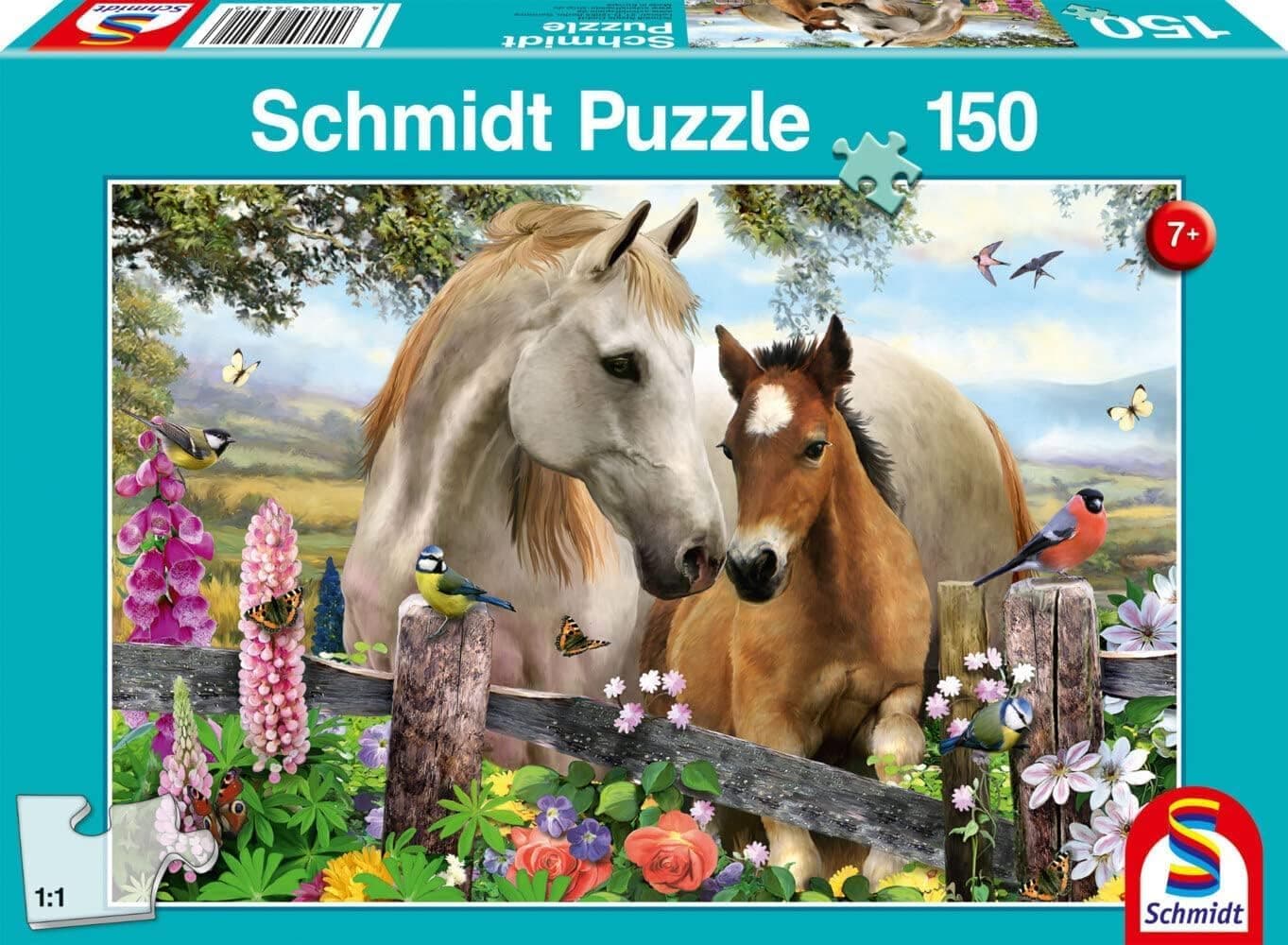 Schmidt Spiele 56421 | Puzzle infantil de 150 peças com desenho de égua e potro