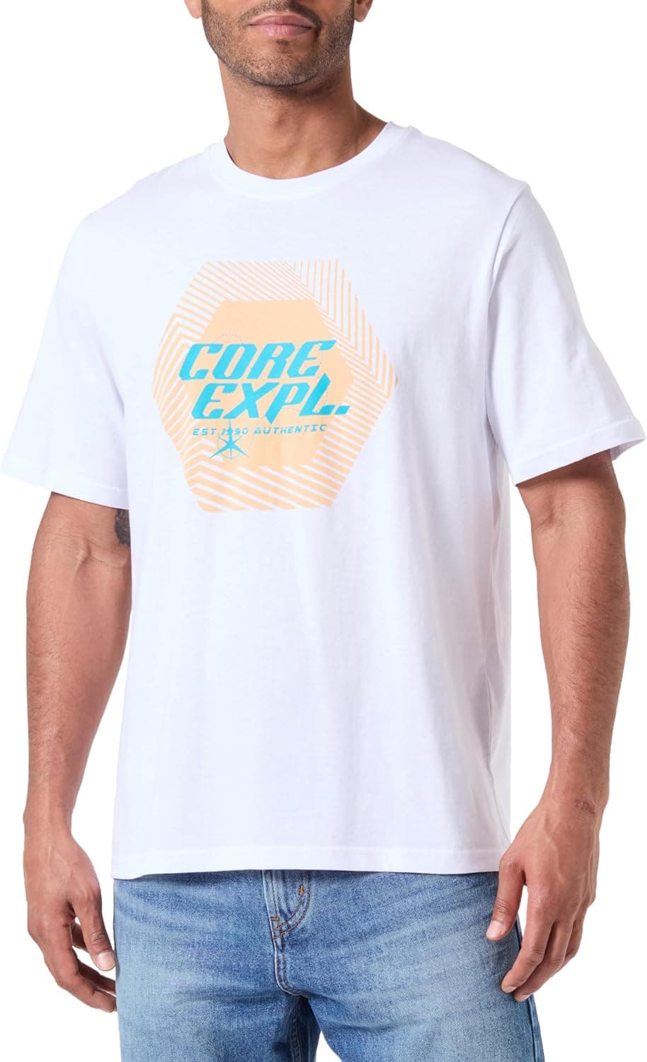 JACK & JONES Jcologo Print tee SS Crew Neck Fst T-shirt
