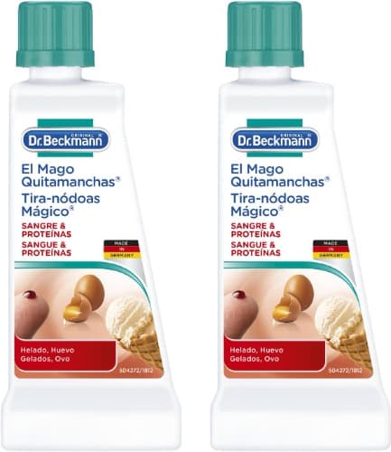 Dr. Beckmann O Mago Removedor de manchas sangue e proteínas, combate manchas como sangue e , 50 ml x 2