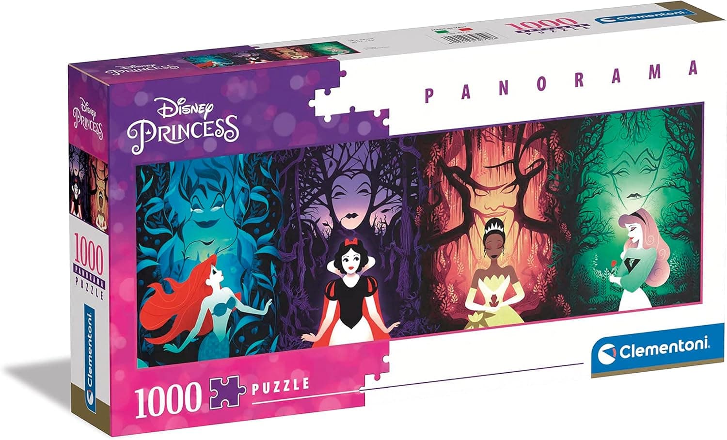 Clementoni - Puzzle adulto panorama 1000 peças Disney princesas Disney - desde 14 anos (39722)