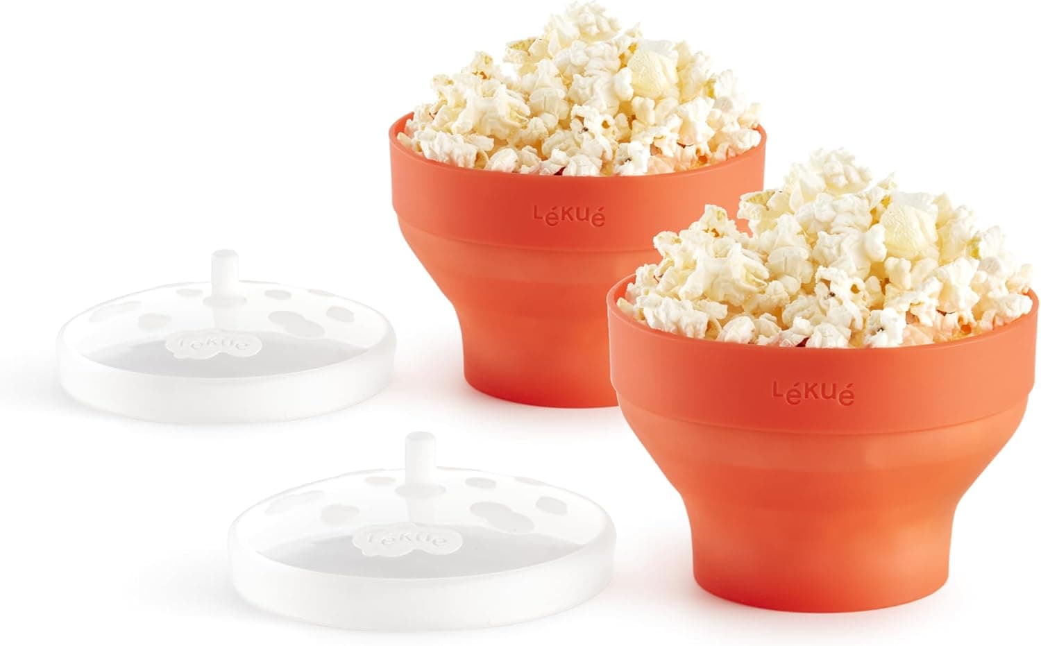 Lékué, Mini Pipoca Conjunto para Fazer Pipoca no Micro-ondas, Silicone, 2 unidades