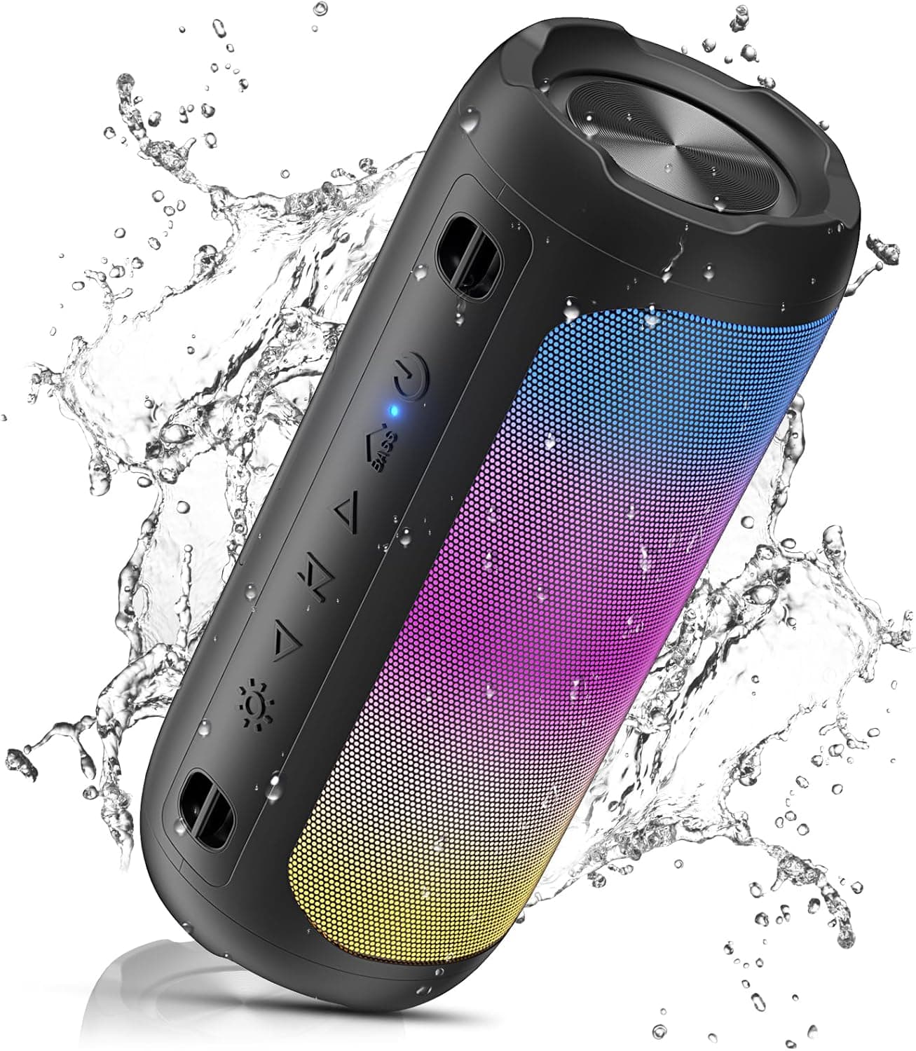 VOSFEEL Altifalante Bluetooth com luz 30 h Bluetooth caixa de música IPX7 resistente à água