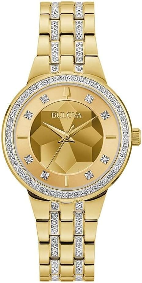 Bulova Watch 97L176, Dourado, pulseira