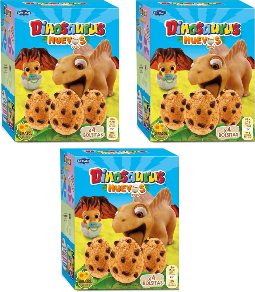 Artiach Bolacha dinossauro ovos, 140 g x 3
