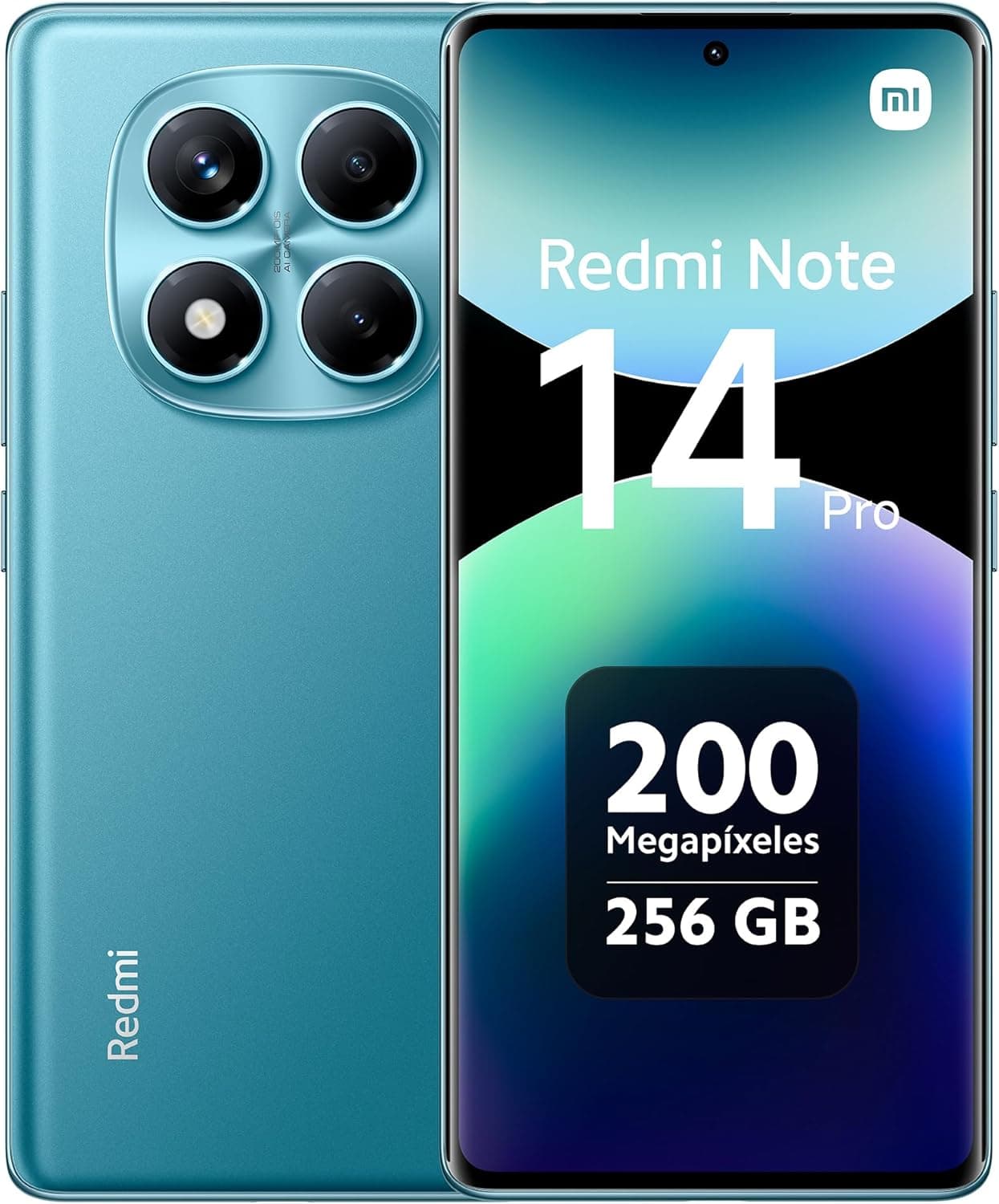 Xiaomi Redmi Note 14 Pro Smartphone de 8+256 GB, ecrã de 6,67" AMOLED FHD+ 120Hz, MediaTek Helio G100-Ultra, câmara de 200 MP, TurboCharge 45W, 5500 mAh, carregador não incluído