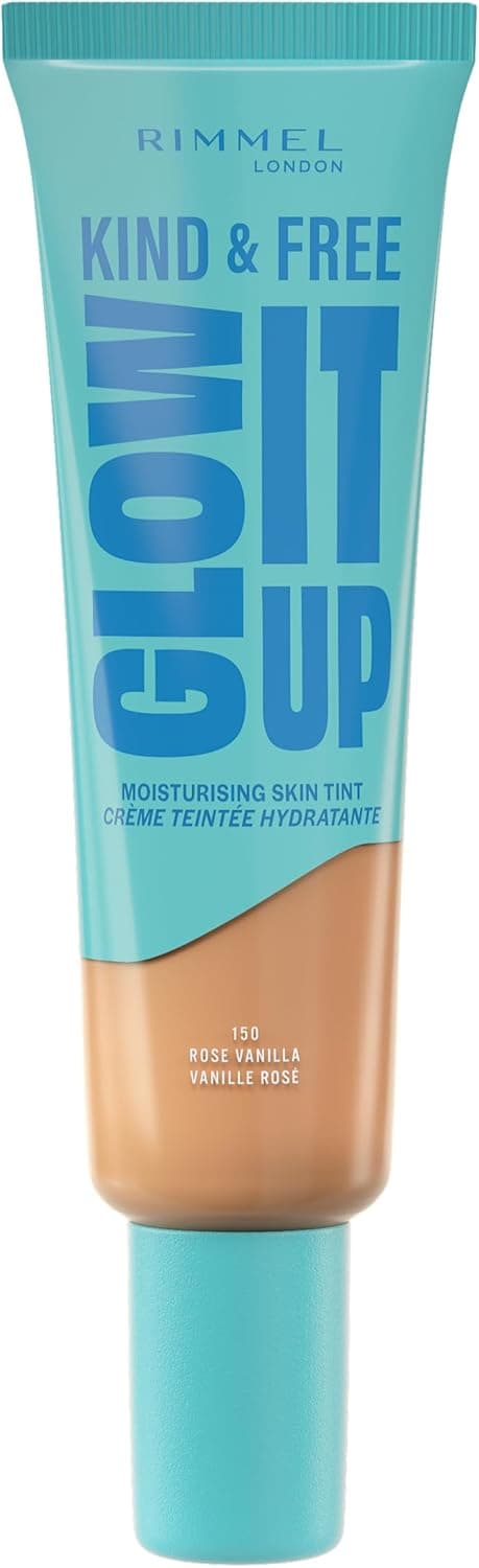 Rimmel Kind & Free Glow it up base de maquilhagem líquida Rose baunilha 150 30 ml
