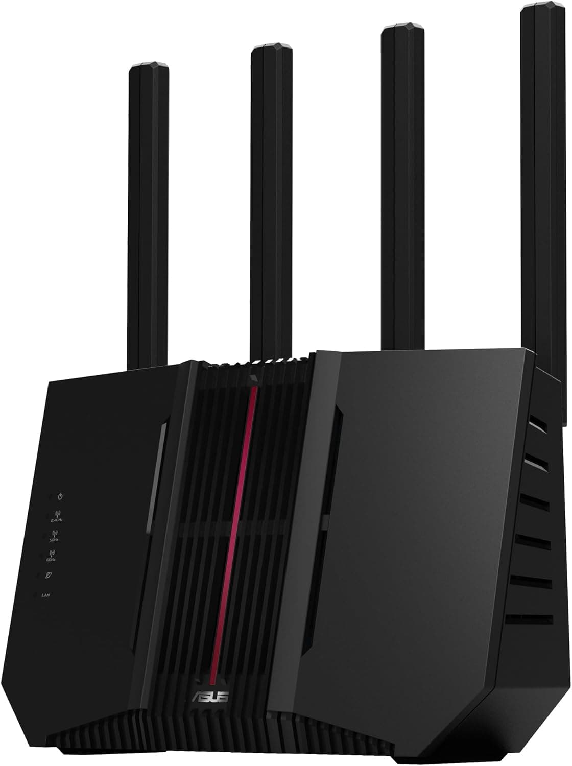 ASUS RT-BE92U - Router WiFi 7 triband BE9700, compatível com 320 MHz e 4096-QAM, funcionamento multilink (MLO), deteção AI WAN, AiMesh, segurança de rede e funções VPN, Smart Home Master