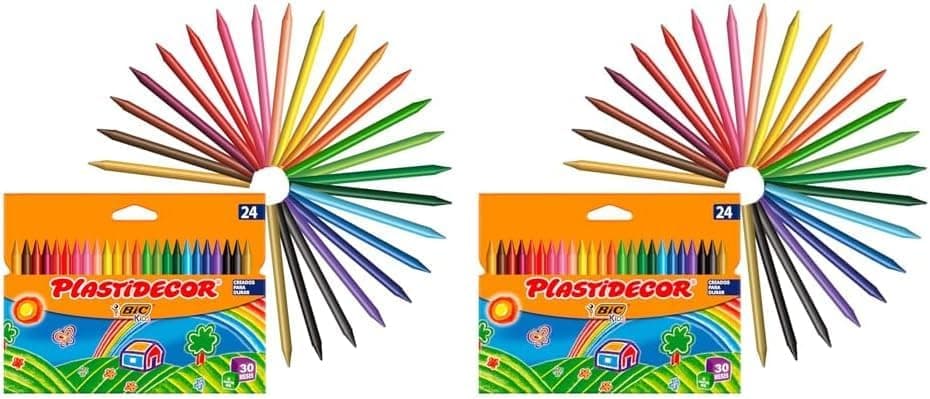 BIC Kids Plastidecor | Caixa com 48 ceras de cores sortidas para crianças