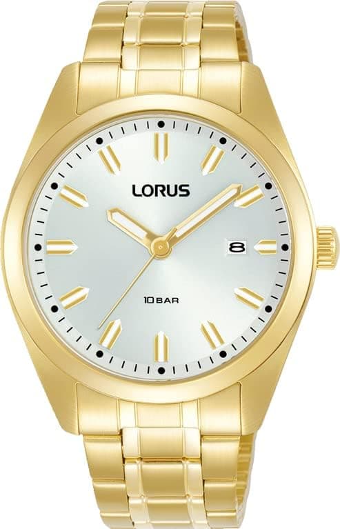 Relógio de quartzo analógico masculino Lorus com pulseira de metal