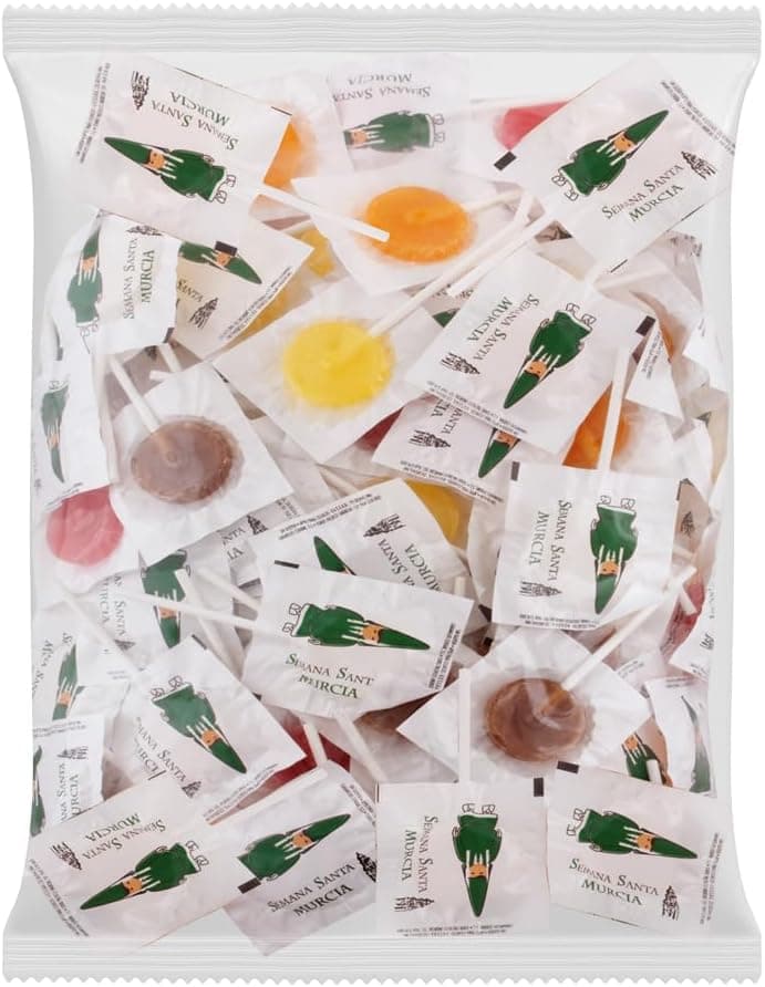 Caramelos Cerdán | Piruletas redondas sortidas em caixa com 100 unidades