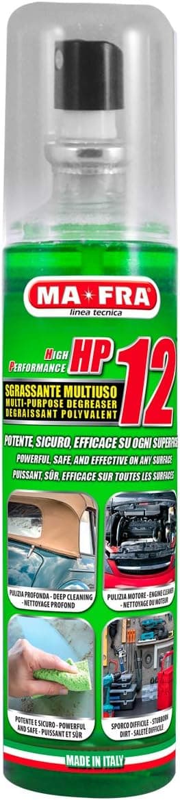 Mafra, HP12, desengordurante universal profissional multifunções, para todas as superfícies, potente e seguro, para limpar em profundidade até à sujidade, mais difícil, 125 ml