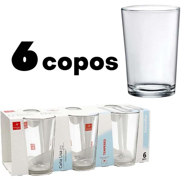Bormioli Conjunto de 6 copos 210 cc