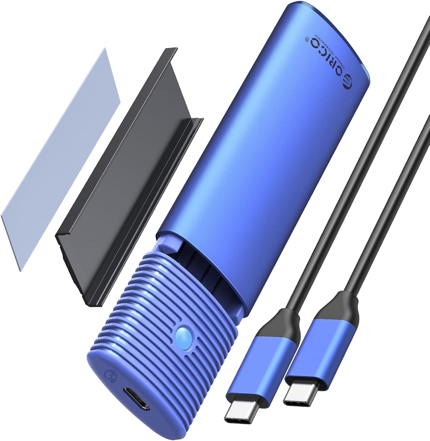 ORICO PWDM2-BL | Caixa para SSD M.2 NVMe e SATA com USB 3.2 Gen 2 e instalação sem ferramentas
