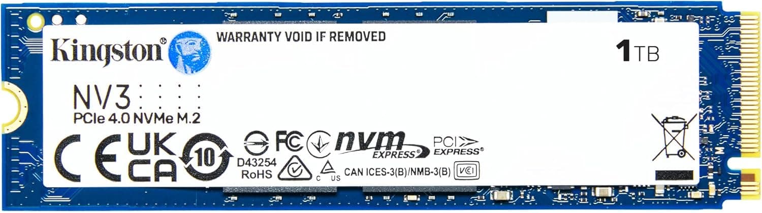 Kingston NV3 NVMe PCIe 4.0 SSD interno 1TB M.2 2280-SNV3S/1000G