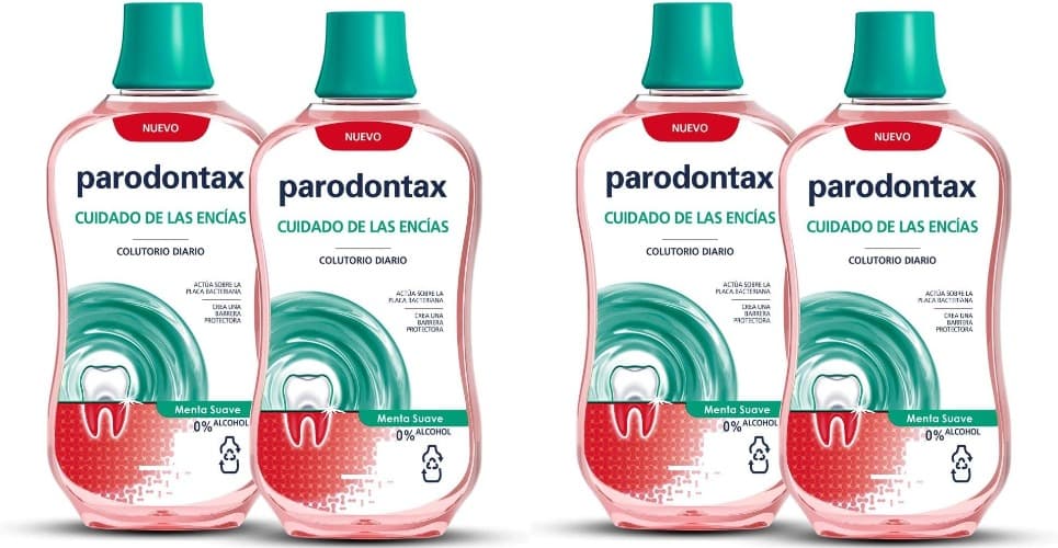 Parodontax | Elixir bucal cuidado diário das gengivas menta suave sem álcool pack de 2 x 500 ml