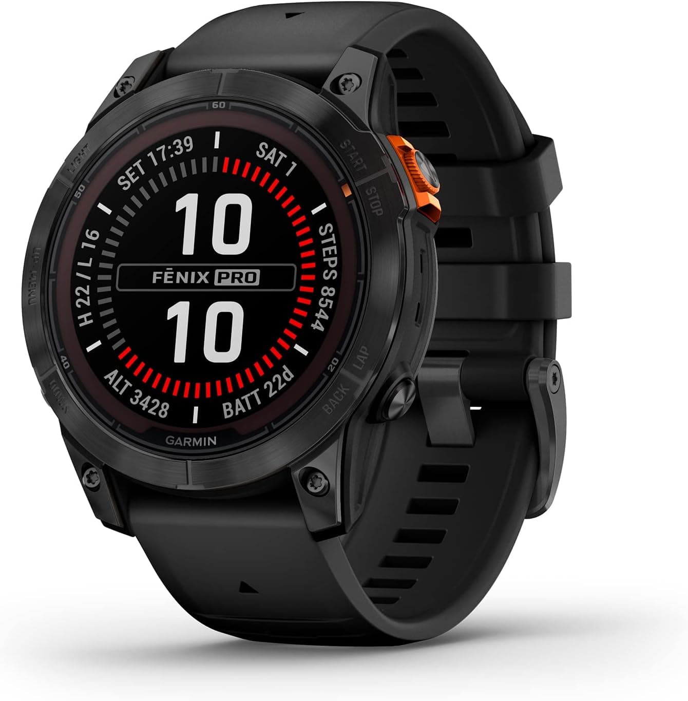 Garmin fēnix 7 Pro Solar relógio GPS multidesporto 47 mm com carga solar, lanterna LED, mapas e 22 dias de bateria (preto)