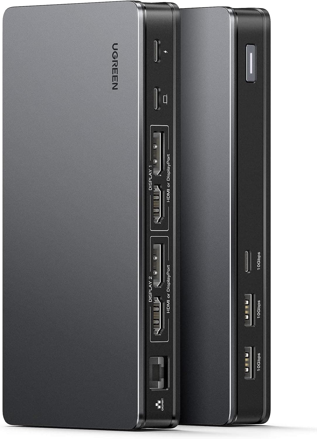 UGREEN Revodok Pro 209 10 Gbps Docking Station USB C DisplayLink 9 em 1 ecrã duplo 4K60Hz Hub tipo C 2 HDMI 2 DisplayPort PD 100 W Gigabit Ethernet compatível com MacBook Pro Air M1 M22. 12