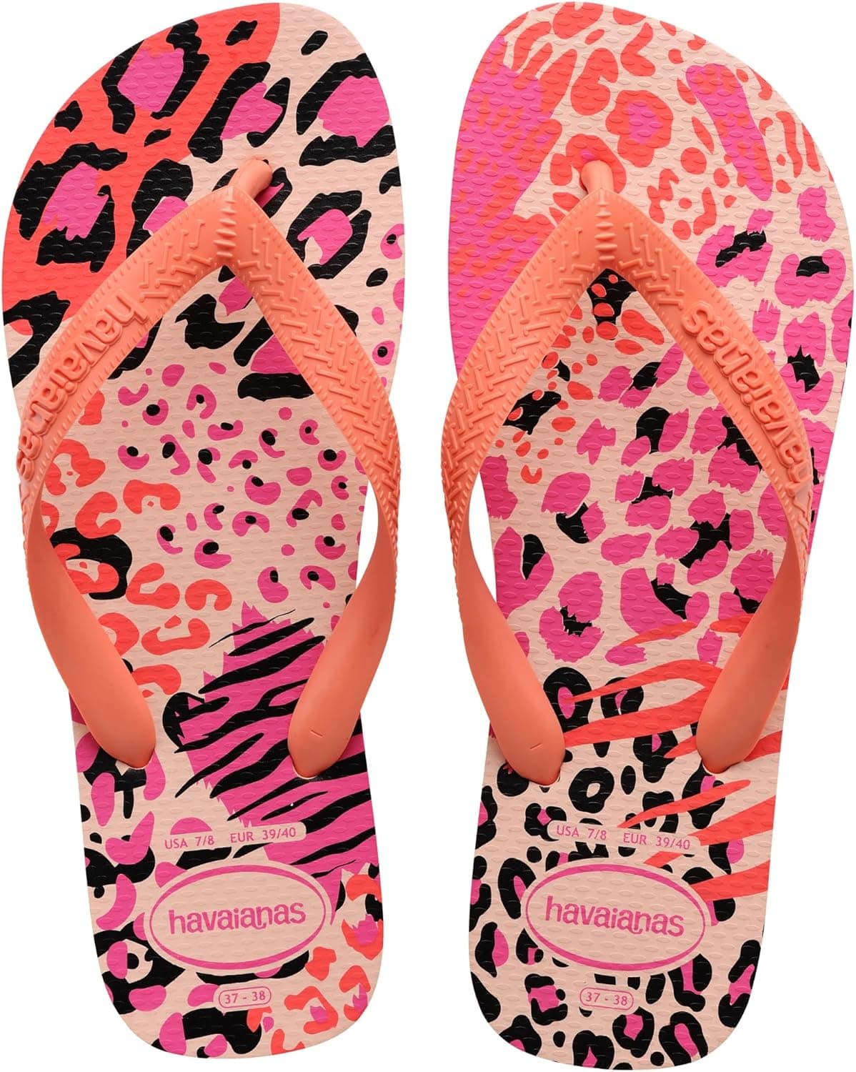 Havaianas - Chinelos para mulher com estampado de animal Print