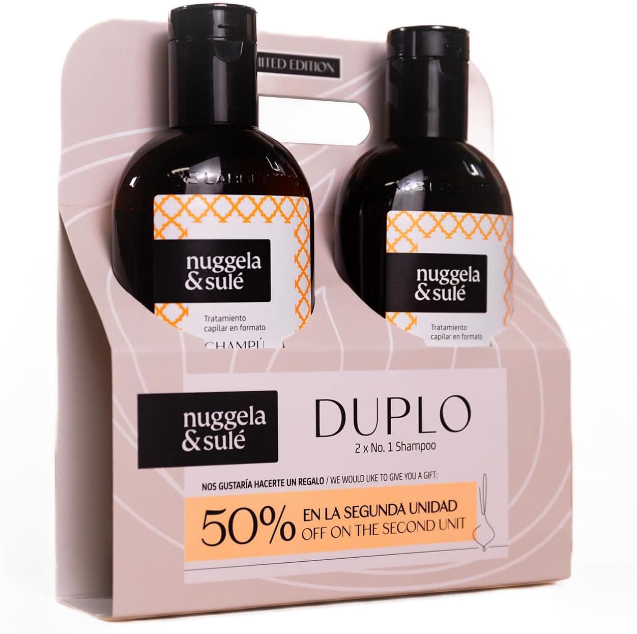 Nuggela & Sulé Pacote duplo: Champô número 1 edição limitada 2024 - 50 % de desconto na segunda unidade, fortalece e estimula o crescimento do cabelo, 2 x 250 ml