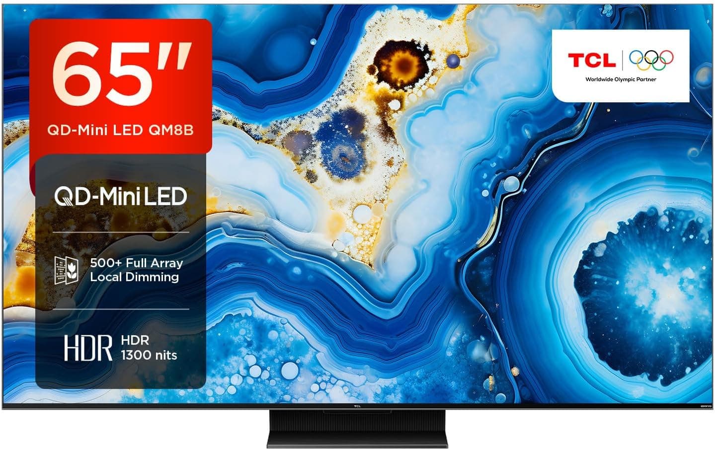TCL 65QM8B TV MiniLED 65”, QLED, 144Hz, 4K HDR Premium 1300nits, Google TV, Dolby Vision IQ & Atmos, Onkyo, Google Assistant Incorporado y Game Master Pro 2.0